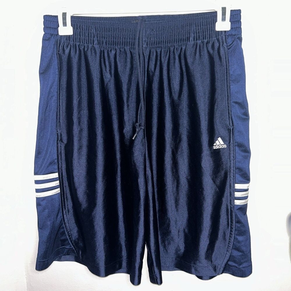 Vintage Adidas Silky Basketball Shorts Mens Large L Blue Dazzle Rare
